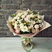 Букет цветов из:  Альстромерии, Розы и Хризантемы #REPLACE_PRED# Уютном
