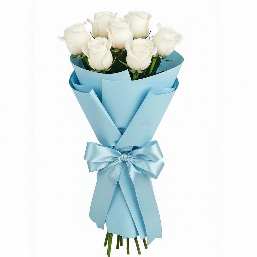 Букет 7 белых роз Проуд в Уютном