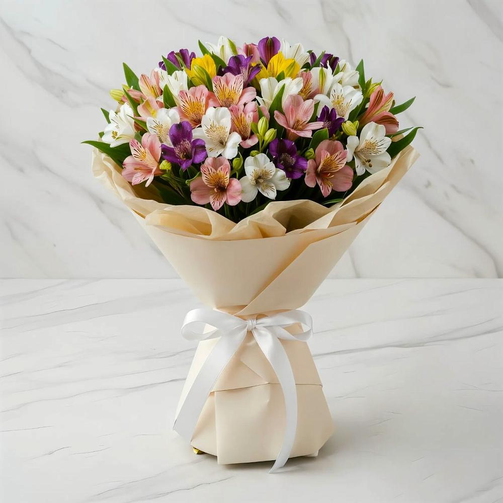 Букет цветов из: Альстромерии в Уютном