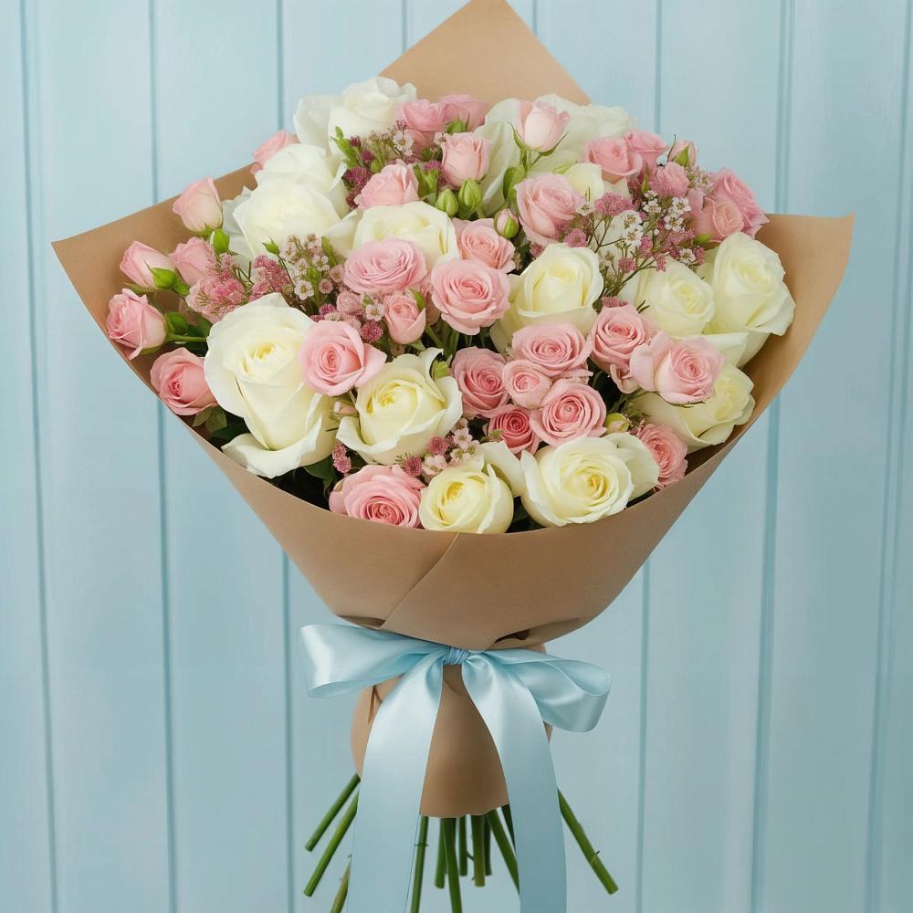 Букет цветов из: Розы в Уютном