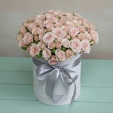 Цветочная композиция из Розы в шляпной коробке в Уютном