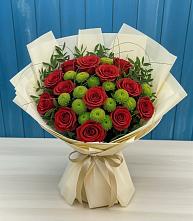 Букет цветов из:  Розы и Хризантемы в Уютном