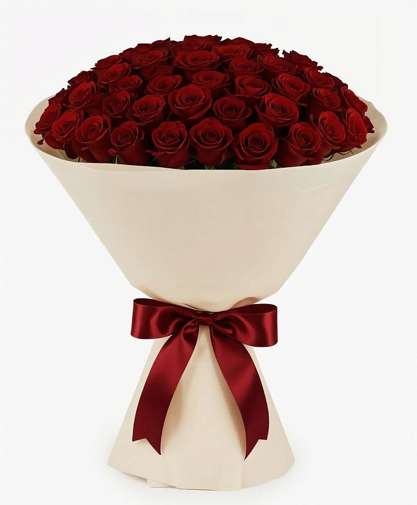 Букет 101 Бордовая роза Блэк Бакарра в Уютном